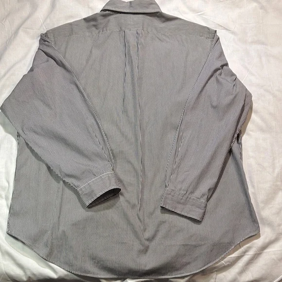 Polo Ralph Lauren Men’s Black & White Pinstripe Button-Down Shirt L EUC - Picture 5 of 6